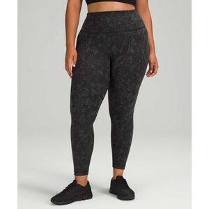 NEW  Lululemon Wunder Train HR Tight 25”  Hideaway Camo HWYC 01853 SIZE 12